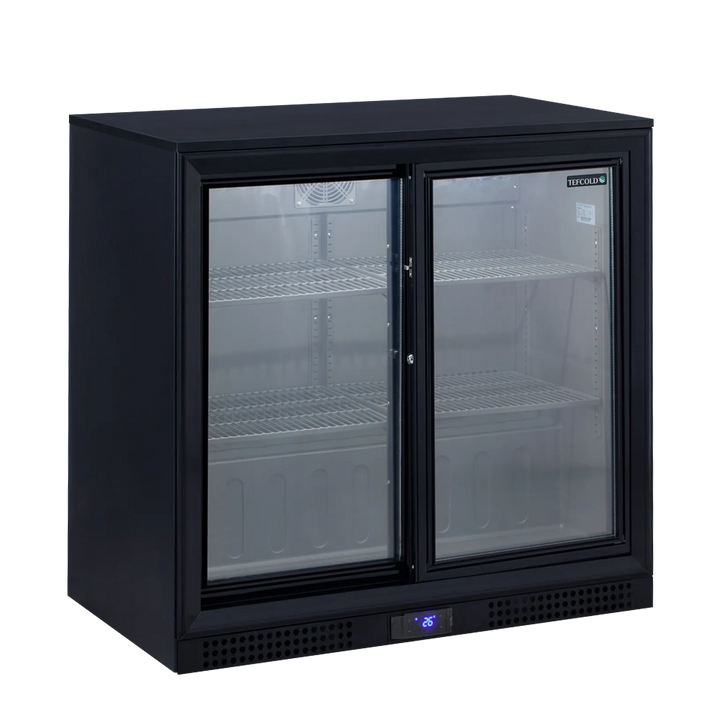Backbar med 2 skydedøre - Tefcold DB202S - 45 DB - 1,37 kW/24 timer (87 cm høj)