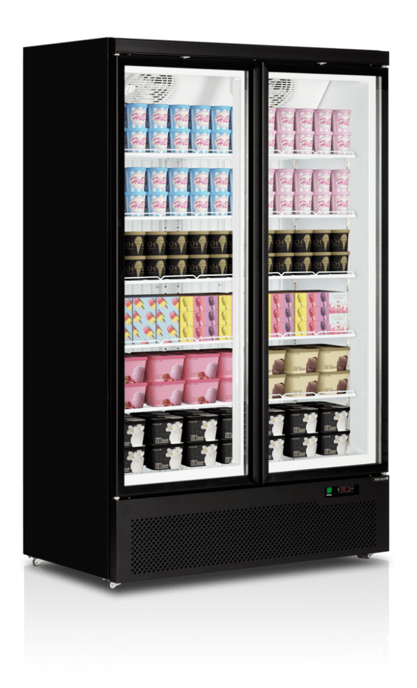 Dobbelt display fryser - Tefcold Atom Maxi F2DB - 702 liter - 65 dB - 17,47 kW/24 timer