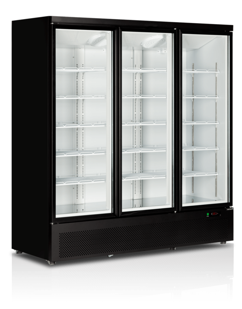 Tripple display fryser - Tefcold Atom Maxi F3DB - 1090 liter - 70 dB - 23,84 kW/24 timer