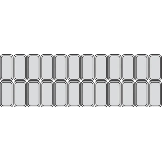 Millenium LX24 isdisk - 24 x 5 liter - Ventileret - 215,6 cm lang