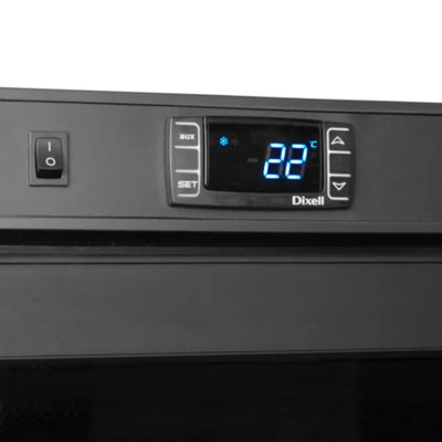 Display køleskab - Tefcold UR600BG - 570 liter - 45 DB - 2,25 Kw/ 24 timer (GN 2/1)