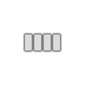 Isdisk Fiji4 - 4 x iskantiner 5 liter - Ventileret - 82,4 cm bred