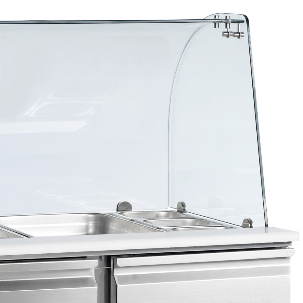 Saladette med vippelåg - Tefcold SA1045 - 240 liter - 2,5 kw/24 timer - 104,5 cm bred