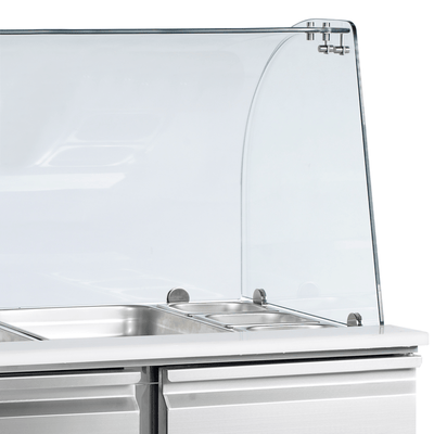 Saladette med vippelåg - Tefcold SA1045 - 240 liter - 2,5 kw/24 timer - 104,5 cm bred