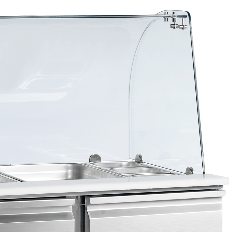 Saladette med vippelåg - Tefcold SA1045 - 240 liter - 2,5 kw/24 timer - 104,5 cm bred