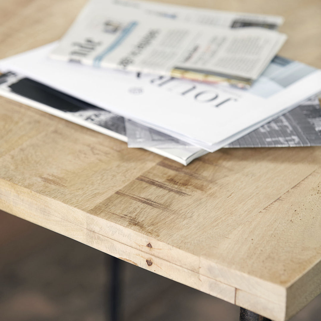 Cafe table - HDSlated - Iron and mango wood - 70x70 cm - inside