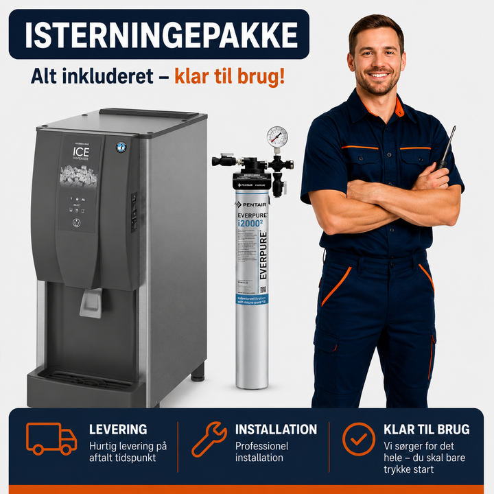 Hoshizaki DCM-120KE - Vand/Isdispenser (selvbetjening) - 125 kg/døgnet - 4 kg magasin