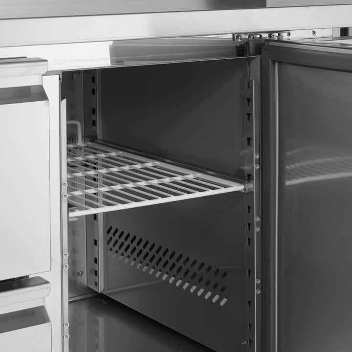 Kølebord med 2 skuffer og 1 dør - Tefcold CK7220 - 272 liter - 1,98 kw/24 timer - 136 cm bred
