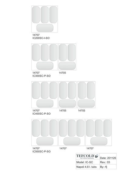 Tefcold IC301SC-SO isdisk - 7 x 5 liter - Skydelåg - Statisk