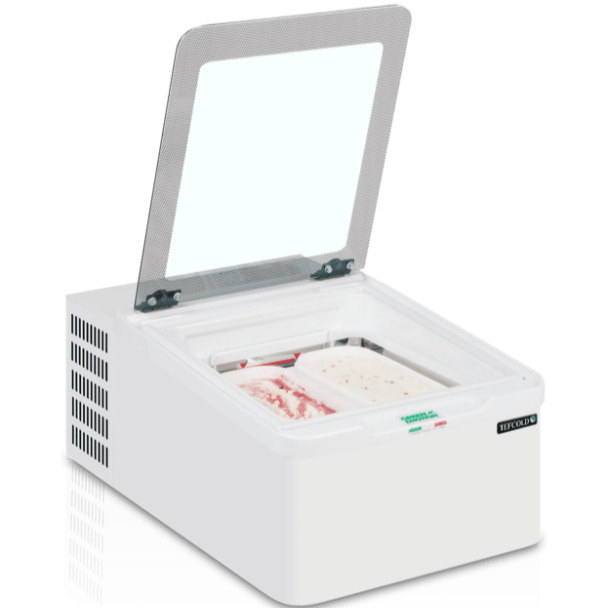 Isdisk bordmodel - Tefcold ICE2 - Til 2 x napolikantiner 5 liter eller ispinde