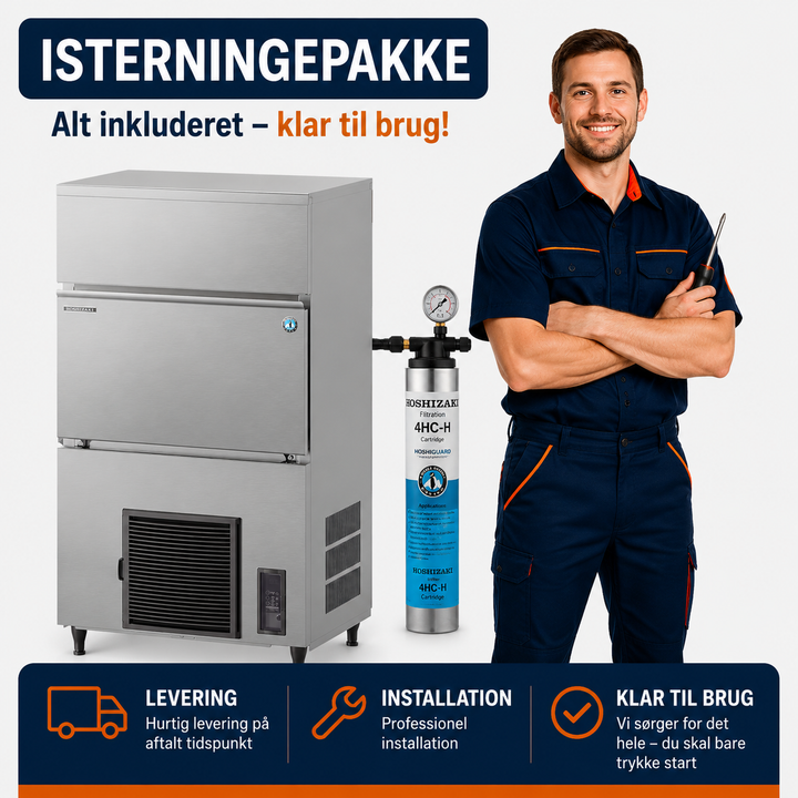 Hoshizaki IM-100PE - Isterningmaskine - 104 kg/døgnet - 50 kg magasin - Store isterninger