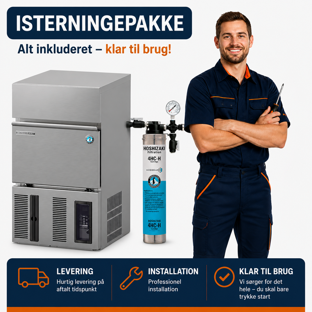 Hoshizaki IM-21CPE - Isterningmaskine - 30 kg/døgnet - 11,5 kg. magasin - Store isterninger