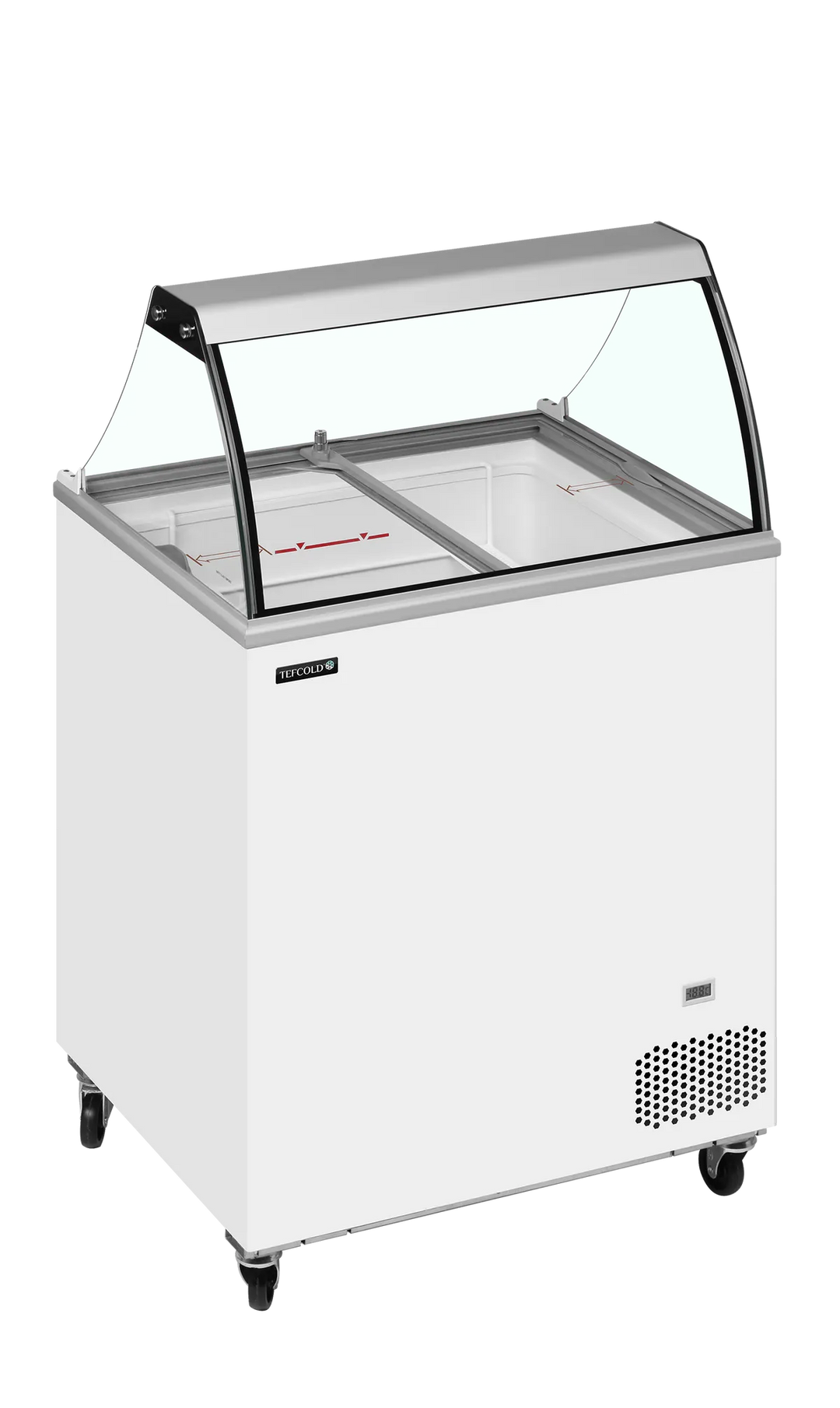 Tefcold IC201SC+SO isdisk - 4 x 5 liter - Skydelåg - Statisk