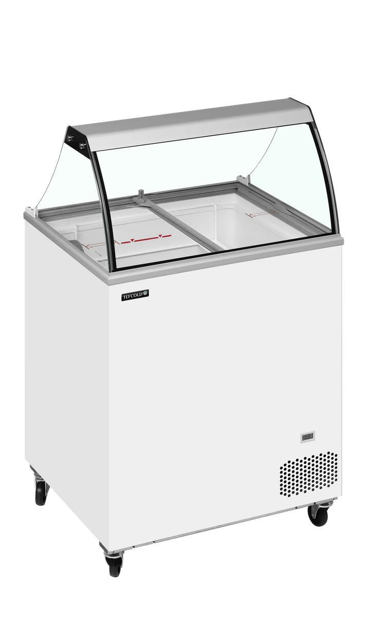 Tefcold IC201SC+SO isdisk - 4 x 5 liter - Skydelåg - Statisk