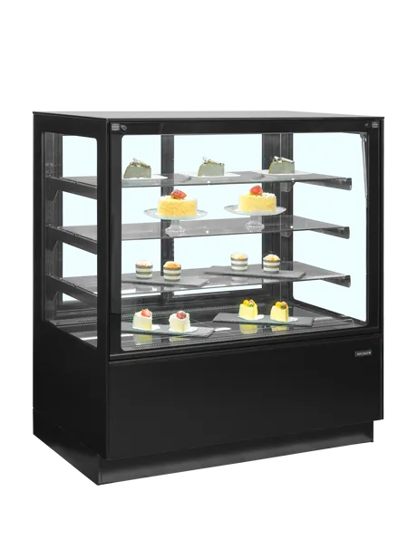 Refrigerated display counter w. 3 shelves - Tefcold PDA3-CTF120B-1 - 5.73 kWh/24h