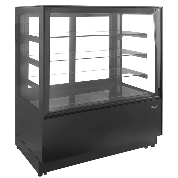 Refrigerated display counter w. 3 shelves - Tefcold PDA3-CTF120B-1 - 5.73 kWh/24h