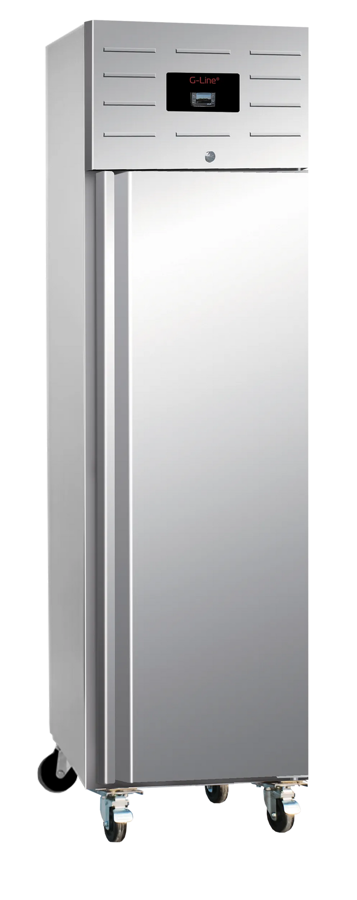 Smalt lagerkøleskab, SS201 stål - Tefcold GUC50 - 42 DB - 0,9 Kw/24 timer (GN 1/1)