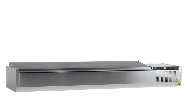 Tefcold GVC33-200 S/S - Køleopsats til 10 x GN 1/4 - 200 cm bred