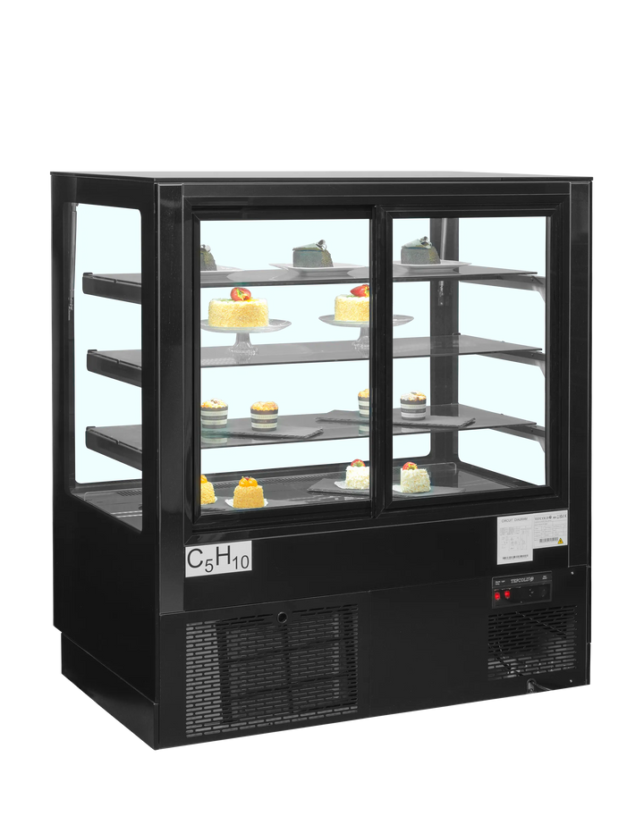 Refrigerated display counter with 3 shelves - Tefcold PDA3-CTF90B-1 - 5.31 kWh/24h