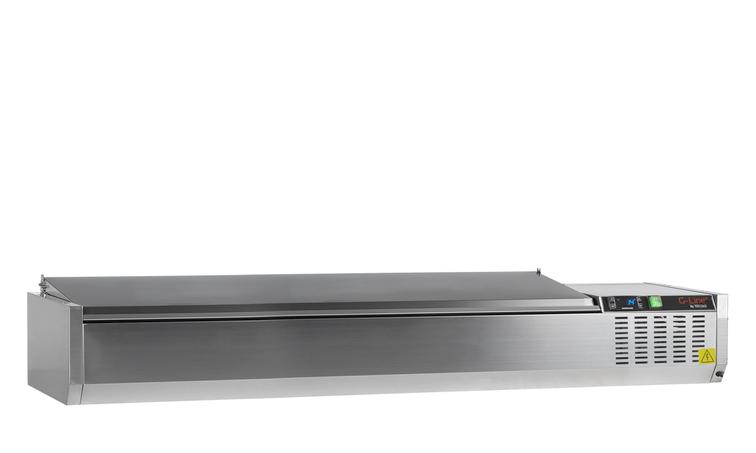 Tefcold GVC38-150 S/S- køleopsats til 8 x GN 1/3 - 180 cm
