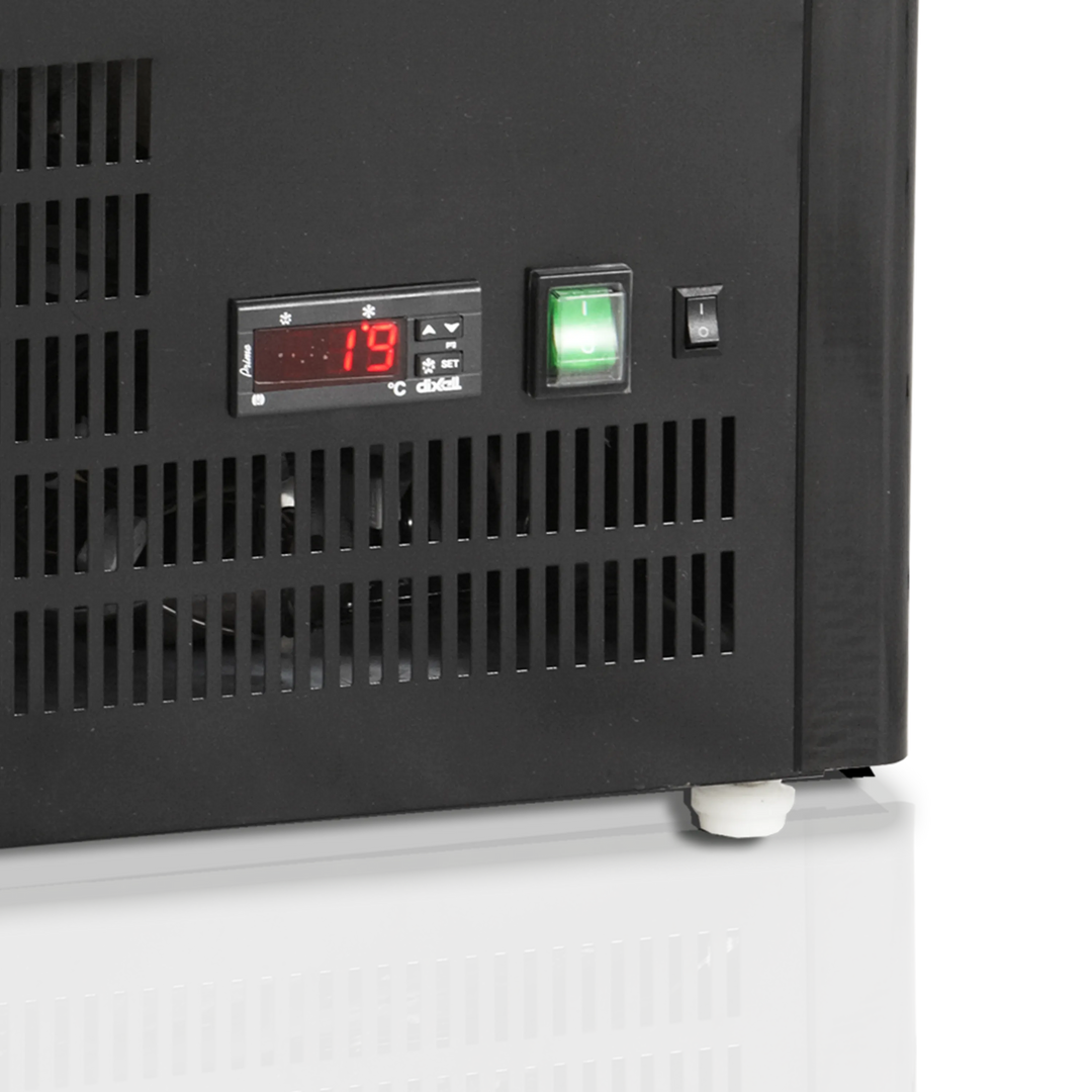 Sort kølemontre med 2 hylder - Tefcold UPD60-BLACK - 58 liter - 42 dB - 3,59 Kw/24 timer