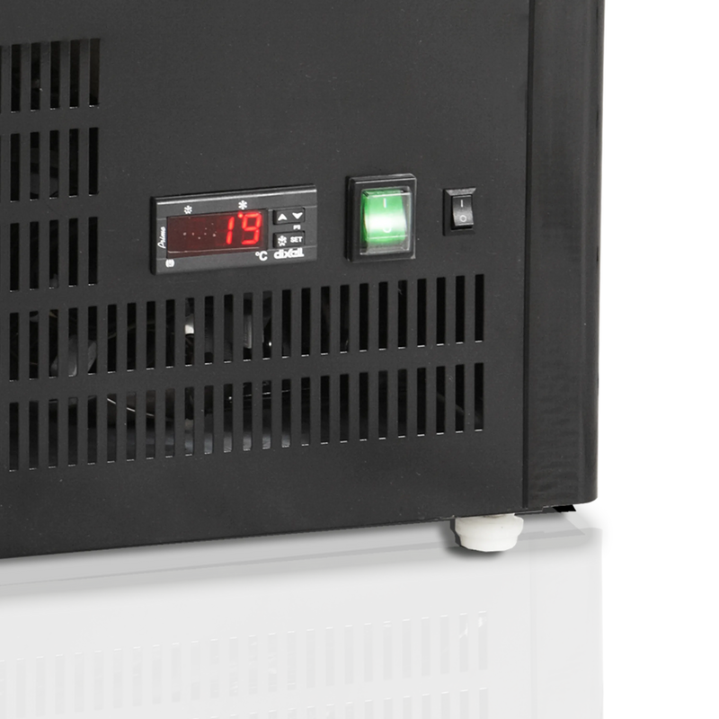 Sort kølemontre med 2 hylder - Tefcold UPD60-BLACK - 58 liter - 42 dB - 3,59 Kw/24 timer