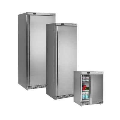 Lagerkøleskab - Tefcold UR400X1 - 350 liter - 45 DB - 0,65 kw/24 timer (50,3 x 41,5 cm hylder)