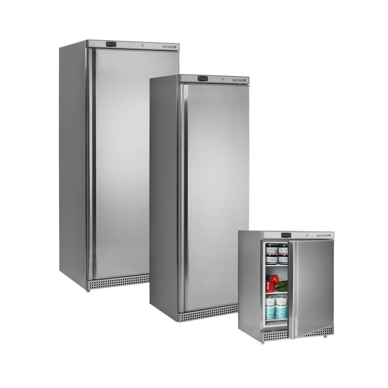 Lagerkøleskab - Tefcold UR400X1 - 350 liter - 45 DB - 0,65 kw/24 timer (50,3 x 41,5 cm hylder)