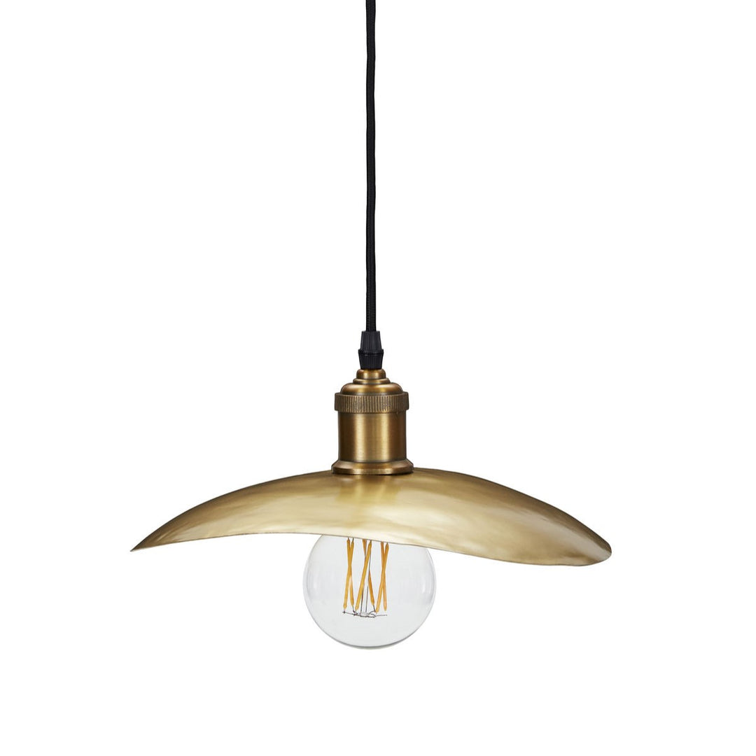 Lampeskærm med fatning og ledning - HDHatt - Antik messing - 30 cm