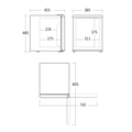 Minibar - Scancool MB 32 B - 32 liter - 22 dB - 0,247 Kw/24 timer (Lydløs)