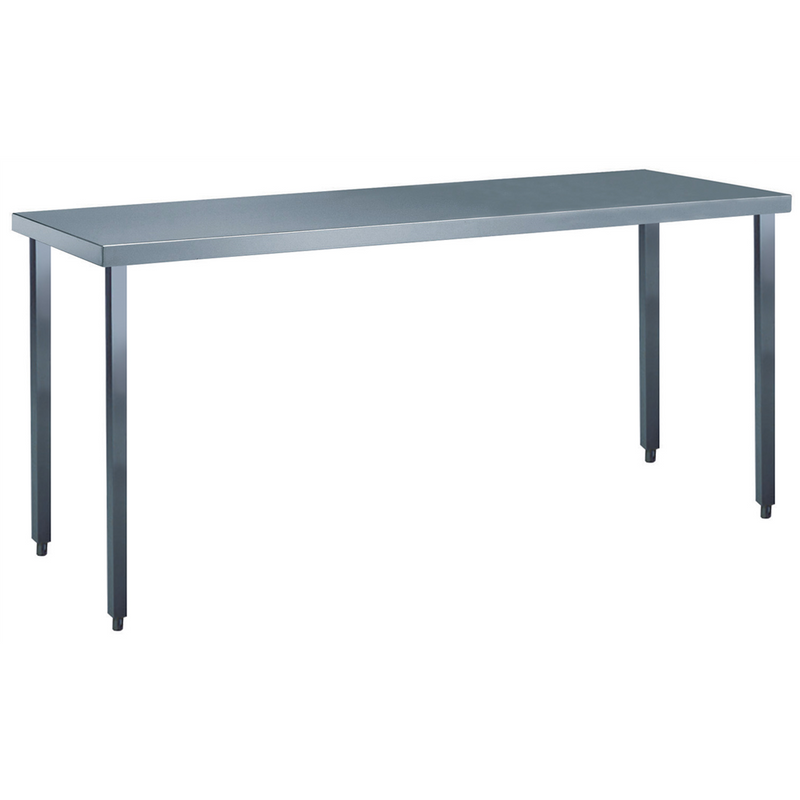 Zanussi rustfrit stålbord - Standard serie - 70 cm dyb, 50-280 cm bred