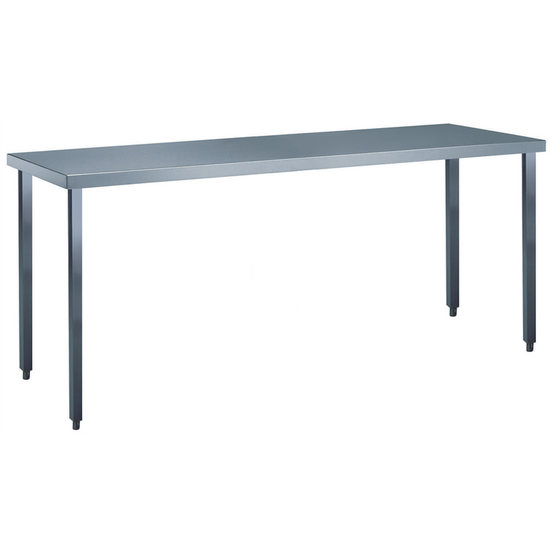 Zanussi rustfrit stålbord - Standard serie - 70 cm dyb, 50-280 cm bred