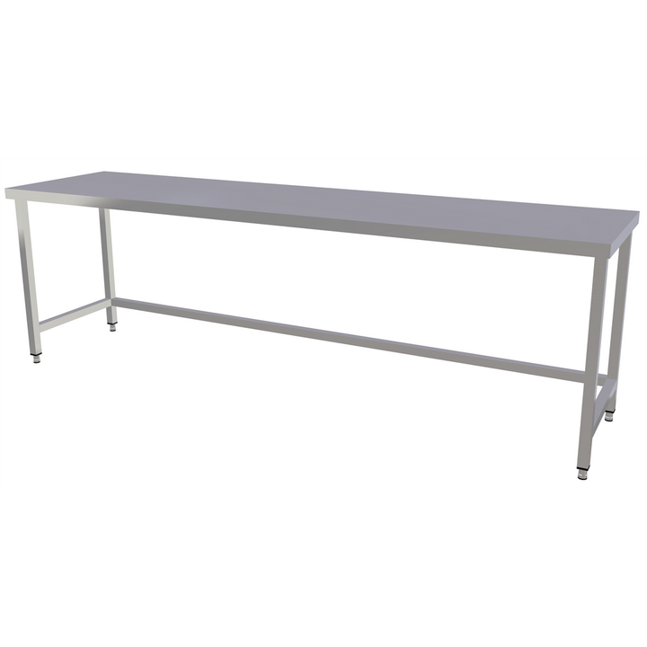 Zanussi rustfrit stålbord - Standard serie - 70 cm dyb, 50-280 cm bred
