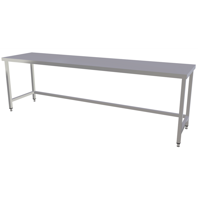 Zanussi rustfrit stålbord - Standard serie - 70 cm dyb, 50-280 cm bred