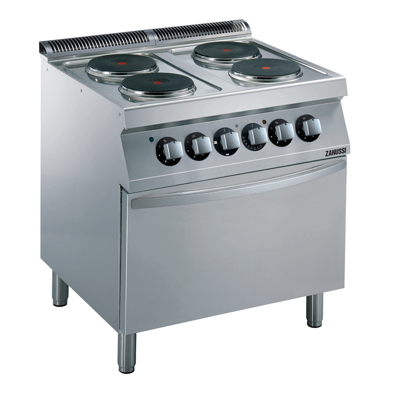 Zanussi EVO700 - Komfur med elovn - 4 plader - Ø23 cm - 16,4 kW - 80 cm