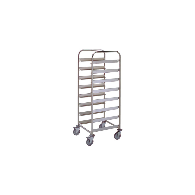 Kurvevogn - Til 8 opvaskekurve 50x50 - 159 cm høj