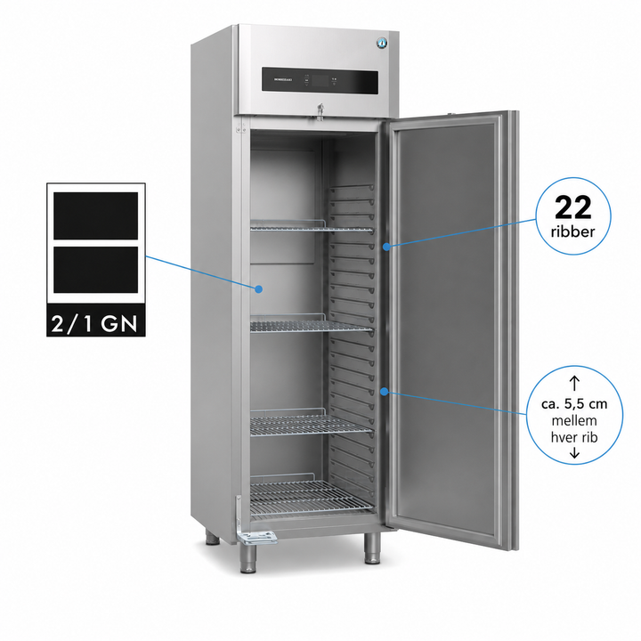 Upright refrigerator - Hoshizaki Premier K70 L DR - 48 dB - 0.93 Kw/24 hours
