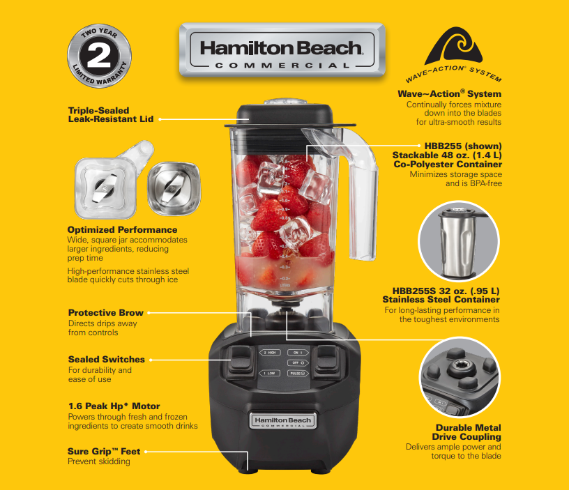 Hamilton Beach RIO HBB255-CE - Drinks med knust is