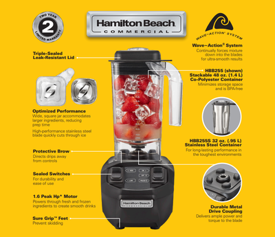 Hamilton Beach RIO HBB255-CE - Drinks med knust is
