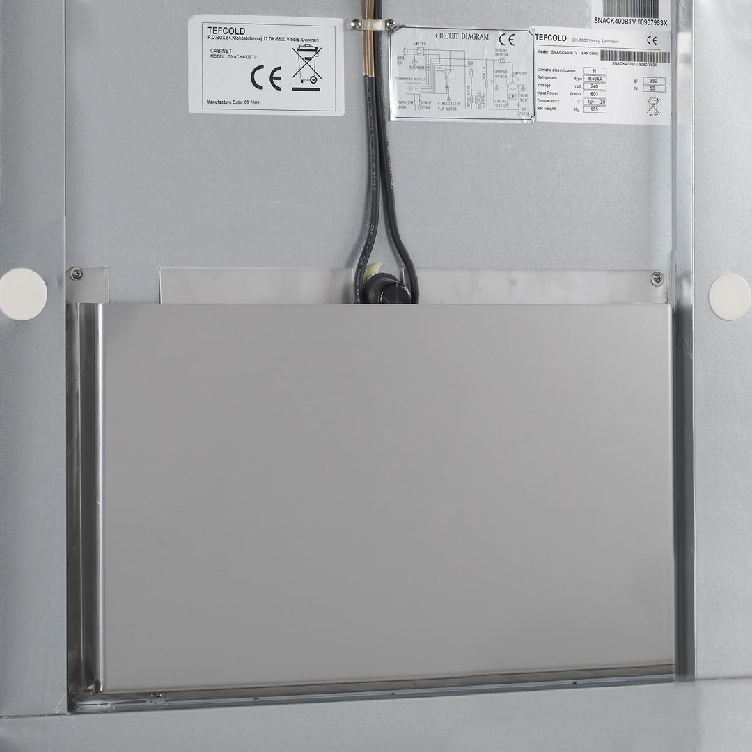 Lagerkøleskab - Tefcold RK505 - 45 DB - 1,12 KW/24 timer (53 x 54 cm hylder)