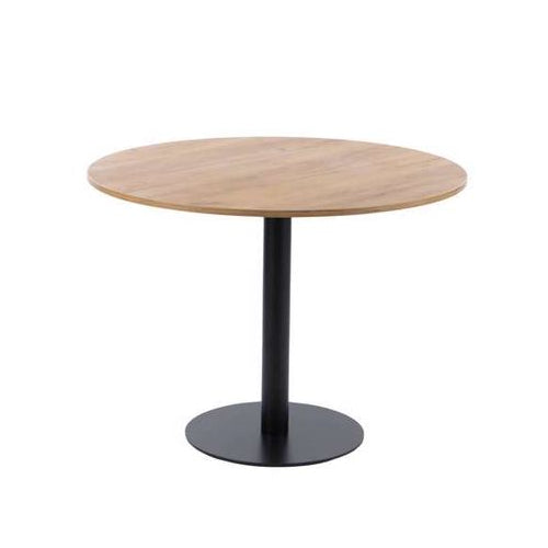 Round cafe table - Decor-laminate oak - Ø100 cm - Indoors