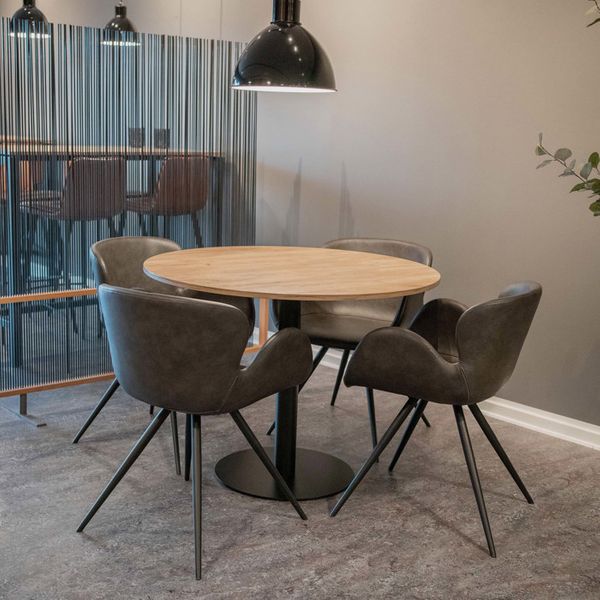 Rundt cafébord - Decor-laminat eg - Ø100 cm - Indendørs [Fast lavpris]