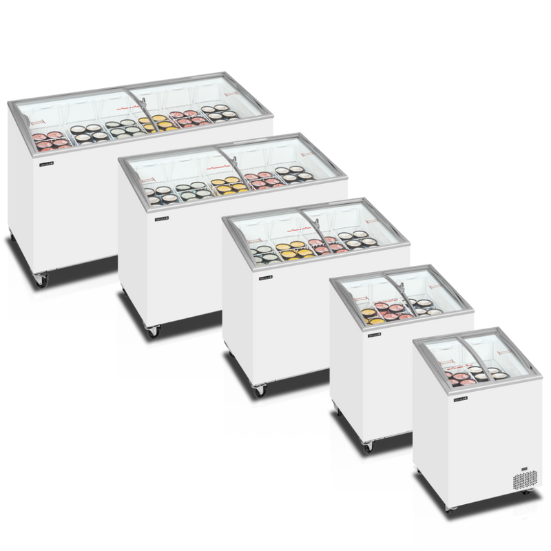 Isfryser til literis og ispinde - Tefcold IC201SCEB - 157 liter - 45 DB - 1,51 kw/24 timer