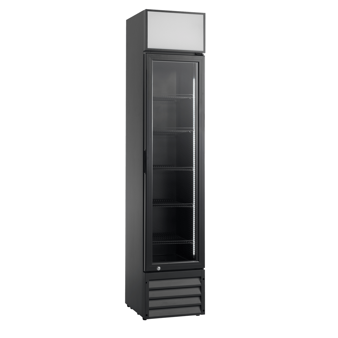 Display køleskab - Scancool SD 217 BE - 133 liter - 50 dB - 1,57 Kw/24 timer - 39 cm bred (Kan leveres fra 2 okt. 2025)