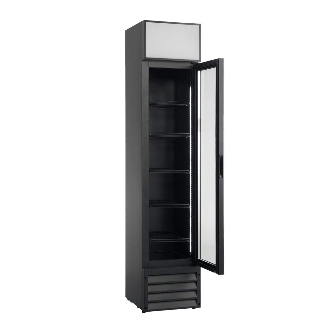 Display køleskab - Scancool SD 217 BE - 133 liter - 50 dB - 1,57 Kw/24 timer - 39 cm bred (Kan leveres fra 2 okt. 2025)