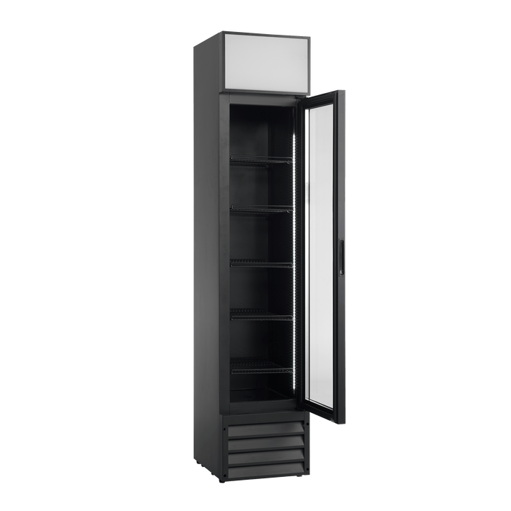 Display køleskab - Scancool SD 217 BE - 133 liter - 50 dB - 1,57 Kw/24 timer - 39 cm bred (Kan leveres fra 2 okt. 2025)