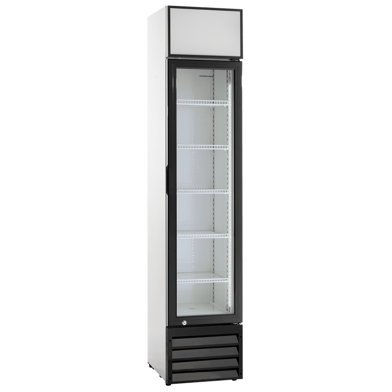 Display køleskab med lystop - Scancool SD 217 E - 133 liter - 50 dB - 1,57 Kw/24 timer - 39 cm bred