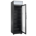Sort køleskab med glasdør - Scancool SD 420 BE - 360 liter - 50 dB - 1,75 Kw/24 timer (PÅ LAGER I DEC)