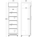 Display køleskab - Scancool SD 420 E - 360 liter - 50 dB - 1,75 Kw/24 timer (Med lystop)