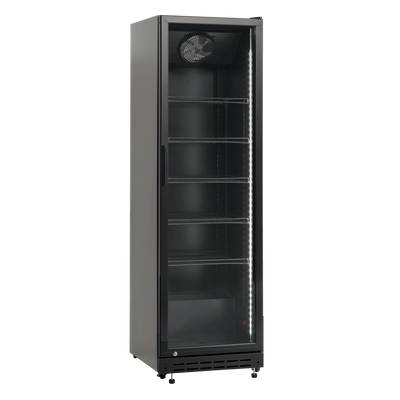 Sort display køleskab - Scancool SD 430 BE - 360 liter - 50 dB - 1,95 Kw/24 timer